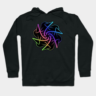 Abstract Rainbow Spiral Hoodie